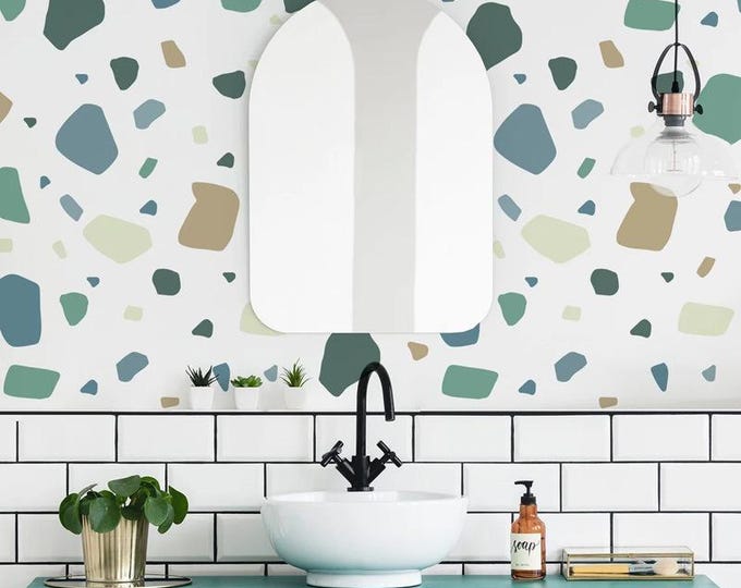 5 Sheets Terrazzo Style Wall Stickers