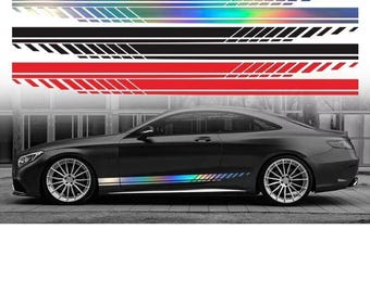 Car Side Skirt Stripe DIY Decal   Car Modification Accessory, Body Stripe Sticker