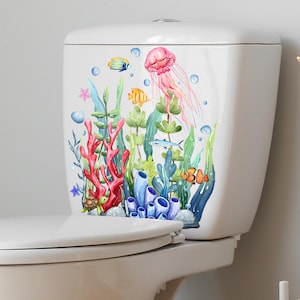 Seaweed Coral Bubble Wall Sticker   Toilet & Bathroom Background Wall Decor