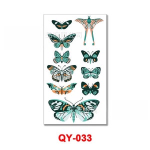 Body Art Arm / Chest / Thigh / Back Applies for All Body Parts Butterfly Illustration Tattoo Stickers