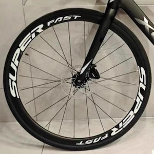 Juego de ruedas de bicicleta de carretera, calcomanía de llanta de carbono, pegatina decorativa creativa para rueda de bicicleta, pegatina personalizada de moda Silver White