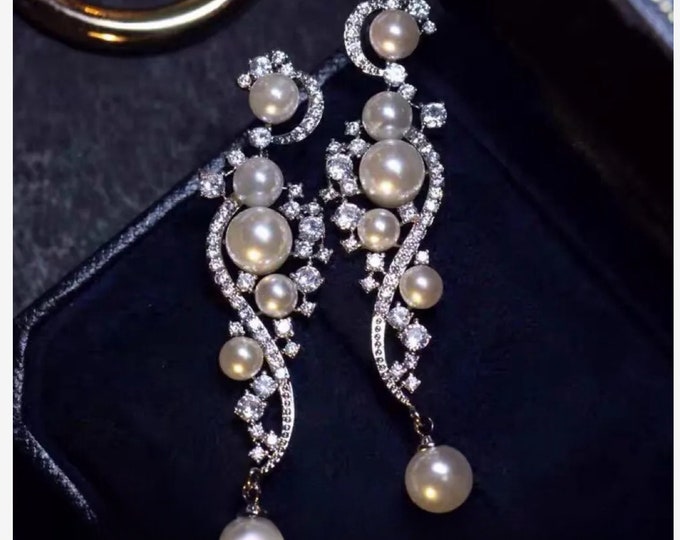 High Quality Zircon Bridal Wedding Party Earrings
