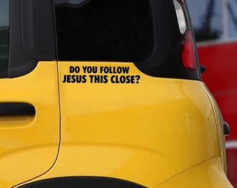 Follow Jesus Car Decal, Scratch Cover Sticker, Waterproof Car Body Decoration