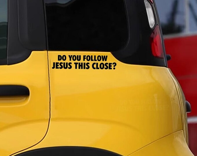 Follow Jesus Car Decal, Scratch Cover Sticker, Waterproof Car Body Decoration