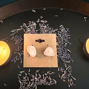 Boucles d’oreilles Rose Quartz Stud
