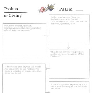 Psalms For Living Journal Page
