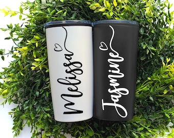 Personalized Tumbler Bridesmaid Gift Custom Tumbler Travel Mug Gift for Mom Personalized Coffee Cup Set of 3 4 5 6 7 YOU CHOSE QTY Gifts