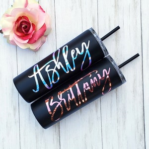 Tumbler With Straw,Bridesmaid Tumbler,Personalized Skinny Tumbler,Bridesmaid Gift,Bachelorette Party Favors,Bridesmaid Proposal,Set of 34567