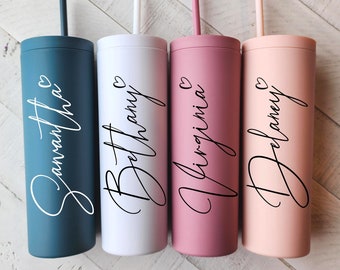 Personalized Custom Tumbler | Bridesmaid Tumbler with Straw | Bachelorette Party | Bridal Party | Wedding | Birthday Cup