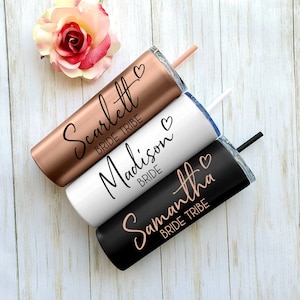 Personalized Bridesmaid Tumbler: Insulated Stainless Steel Bridal Party Gift