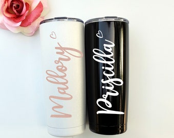Personalized Coffee Mugs, Personalized Coffee Cup, Travel Coffee Mug, Stainless Steel Coffee Mug, Coffee Travel Cup, Bridesmaid Gift
