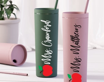 Teacher Tumbler Personalized Preschool Teacher Appreciation Virtual Teacher Gift End Of Year Teacher Gift Student Teacher Gift Set of 345678