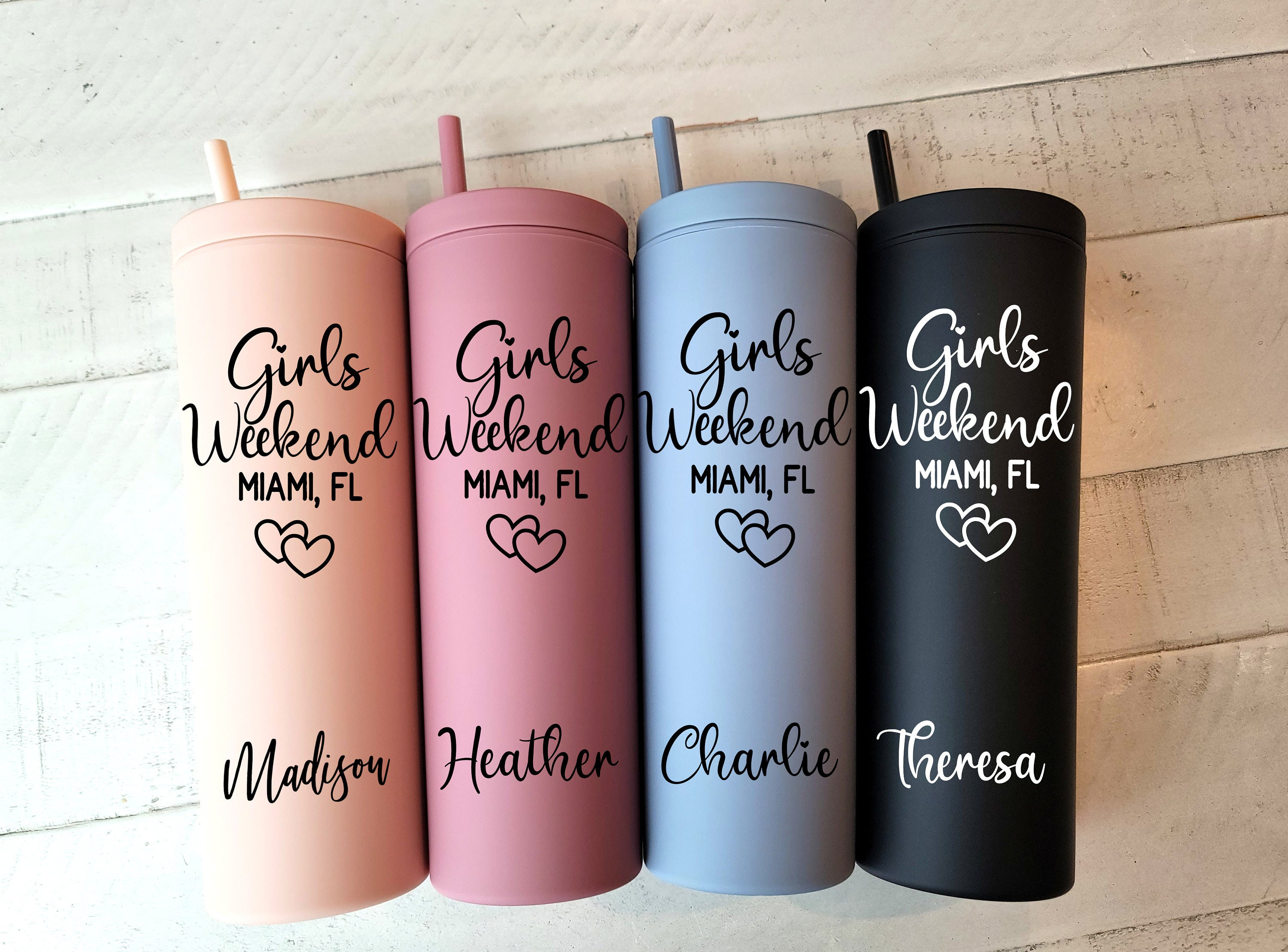 Personalized Rose Gold Water Bottle