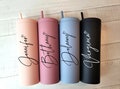 Personalized Skinny Tumbler,Bridesmaid Tumbler with Straw,Bachelorette Party,Wedding Party water glass Gifts,Beach cup,Customized bridal cup