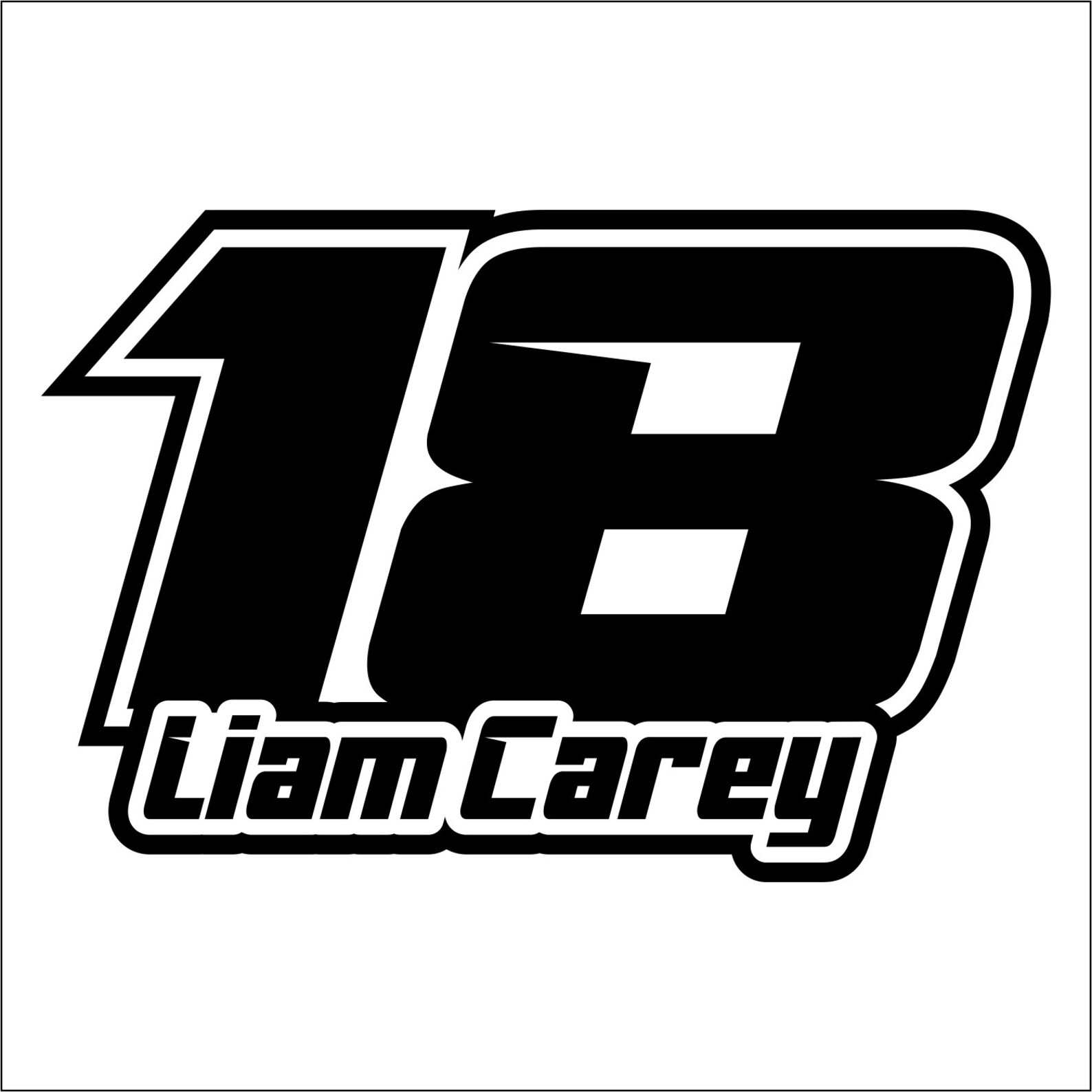 Custom Racing Number Vinyl Decals: Motorcycle, Motocross, Kart - Set of ...