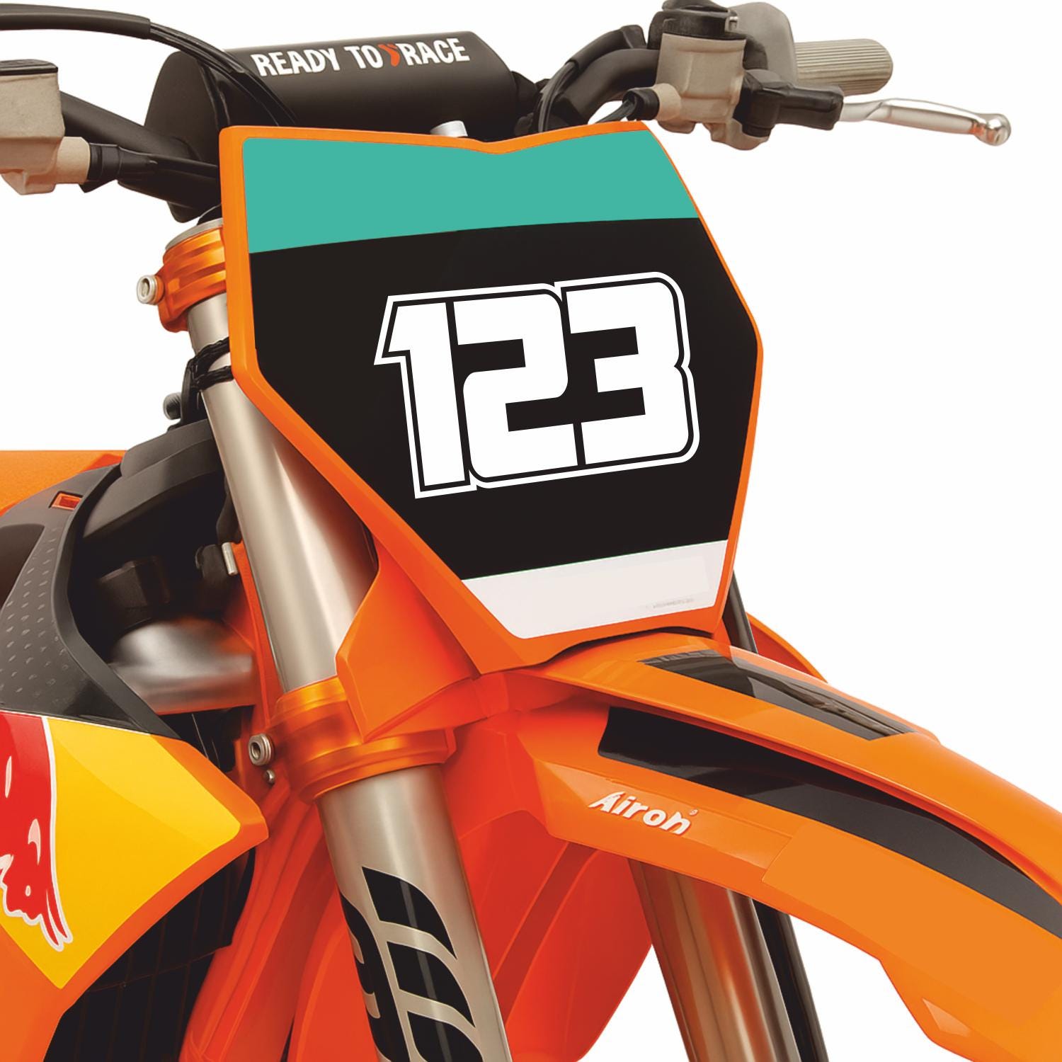 Barr Code Racing Motorcycle Custom Dirt Bike Race Number Stickers: MX Motocross Decals - Set of 3 ...