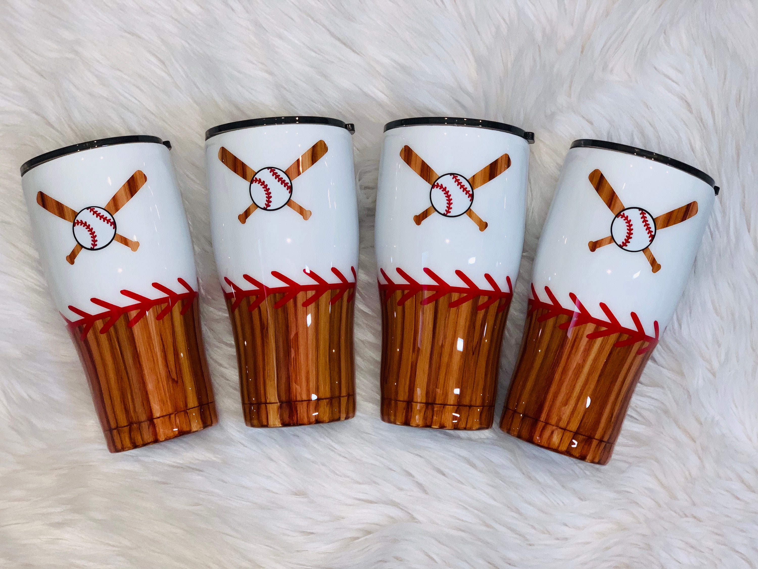 Custom Baseball Tumbler Baseball Bats Cup Stainless Steel Etsy