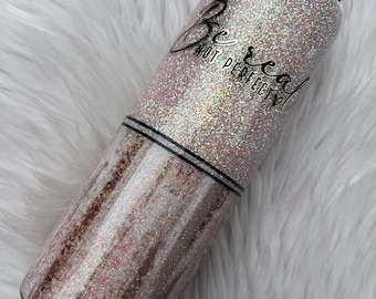 RTS ~ Ready To Ship ~ Glitter Tumbler ~ Be Real ~ Not Perfect ~ Rose Gold ~ Stainless Steel ~ Epoxy