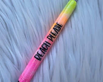 RTS ~ Ready To Ship ~ Glitter Pen ~ Beach Please ~ Sunrise ~ Sunset ~ Beach Pen ~ Seas The Day ~ Ink Joy Pen ~ Glitter Pens