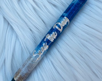 RTS ~ Ready To Ship ~ Glitter Pen ~ Beach ~ Seas The Day ~ Beach Pen ~ Beach Please ~ Ink Joy Pen ~ Blue Glitter ~ Glitter Pens