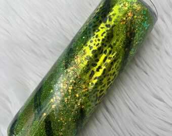 RTS ~ Ready To Ship ~ 20oz. Skinny Tumbler ~ Glitter Tumbler ~ Leopard ~ Black ~ Green ~ Milky Way ~ Stainless Steel ~ Epoxy