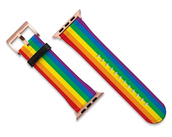 Pansexual Pride Flag Apple Watch Band Made Of Vegan Faux Etsy