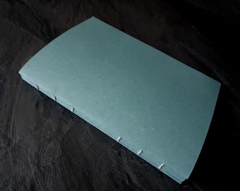 Eucalyptus Green Kraft Paper Journal, Coptic Stitch Binding