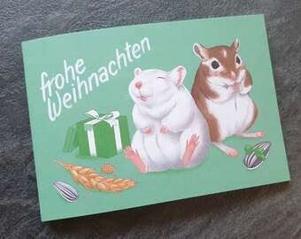 GREETING CARD: "Frohe Weihnachten", German christmas card, DIN A6, 100% recycled paper