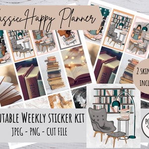 Classic Happy Planner Weekly Kit // Vertical Planner Stickers // Printable