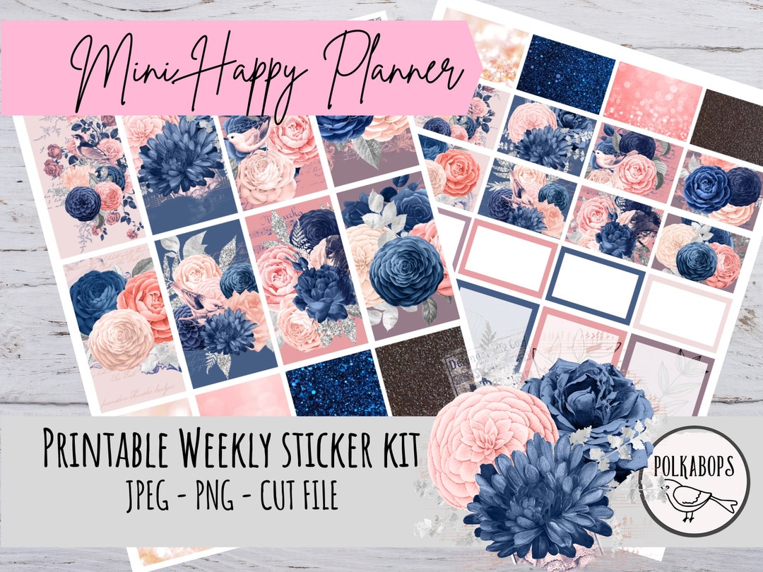 Mini Happy Planner Weekly Kit // Vertical Planner Stickers // Printable ...