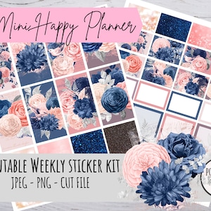 Mini Happy Planner Weekly Kit // Vertical Planner Stickers // Printable