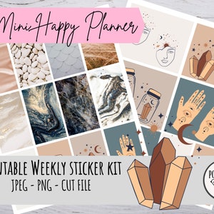 Mini Happy Planner Weekly Kit // Vertical Planner Stickers // Printable