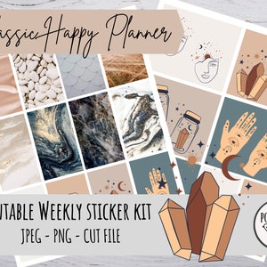 Classic Happy Planner Weekly Kit // Vertical Planner Stickers // Printable