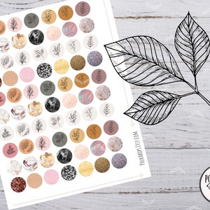 Floral and Marble Neutral Planner Stickers // Erin Condren // Standard Vertical Planner // Happy Planner image 2