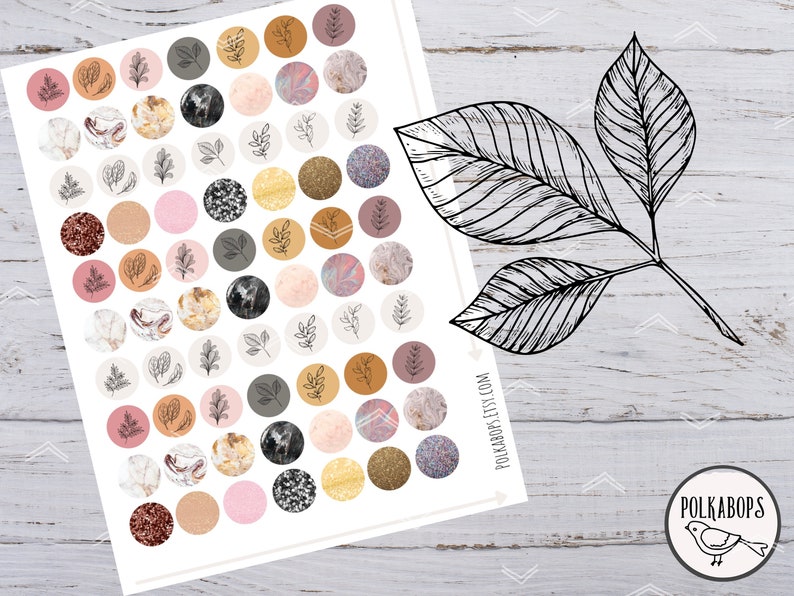 Floral and Marble Neutral Planner Stickers // Erin Condren // Standard