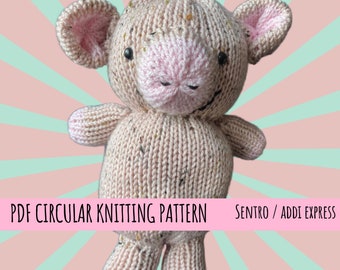 Pig Circular Knitting Machine PDF pattern Sentro Addi Express