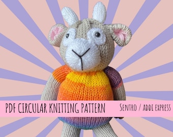 Goat Circular Knitting Machine PDF pattern Sentro Addi Express