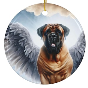Personalized Bullmastiff Angel Ornament, Custom Bullmastiff, Bullmastiff Memorial, Custom Bullmastiff Loss Gift, Bullmastiff Mom & Dad Gift
