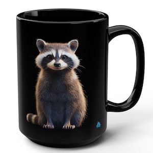 Funny Raccoon Mug Design, Front & Back, Raccoon Lover Cup, Cute Racoon Gift, Cute raccoon cup, Raccoon Christmas Present, Wildlife lover
