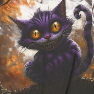 Cheshire Cat Unisex Sweatshirt, Cat Lover Gift, Fantasy Pullover, Alice in Wonderland, Wonderland Fan Apparel, Surreal Fantasy, Cat Grin