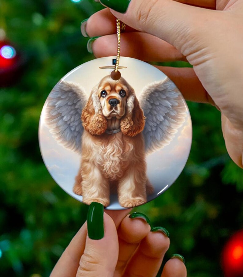 Personalized Cocker Spaniel Angel Ornament. Cocker Spaniel Mom, Cocker ...