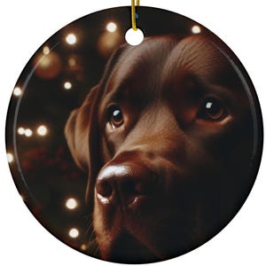 Personalisierte Schokolade Labrador benutzerdefinierte Ornament, kundenspezifische Retriever Labrador Mama Geschenk, Retriever Ornament, Labrador Geschenke, Schokolade Labrador