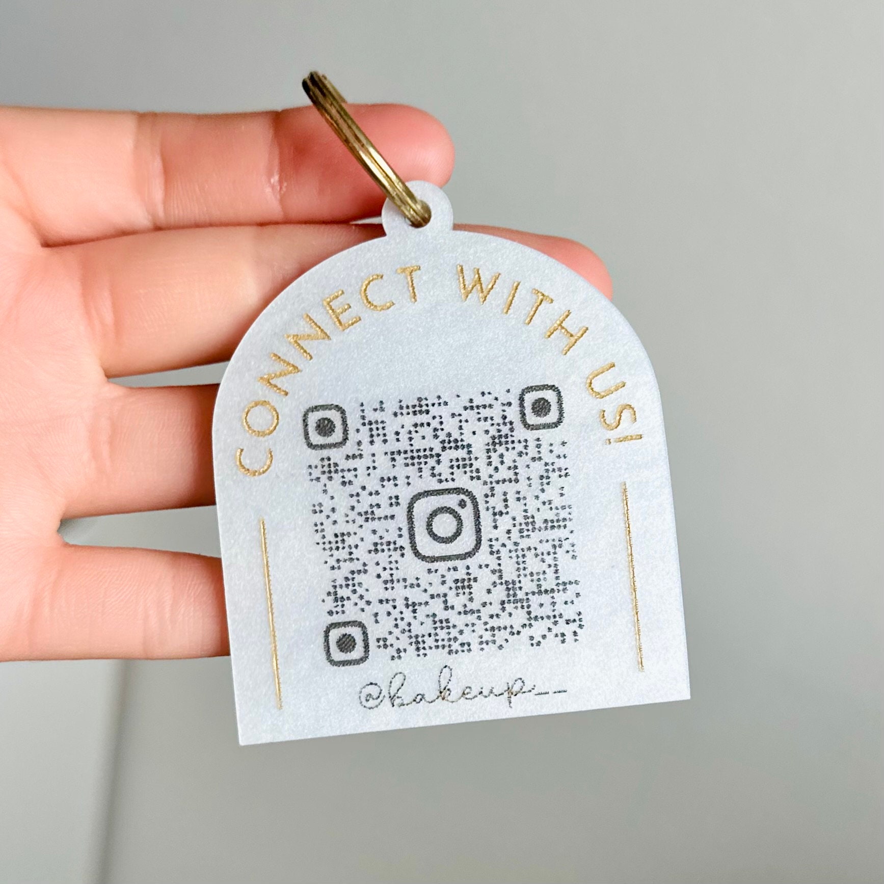 SVG FILE QR Code Keychain | Small Business Keychain | Social Media Sign ...