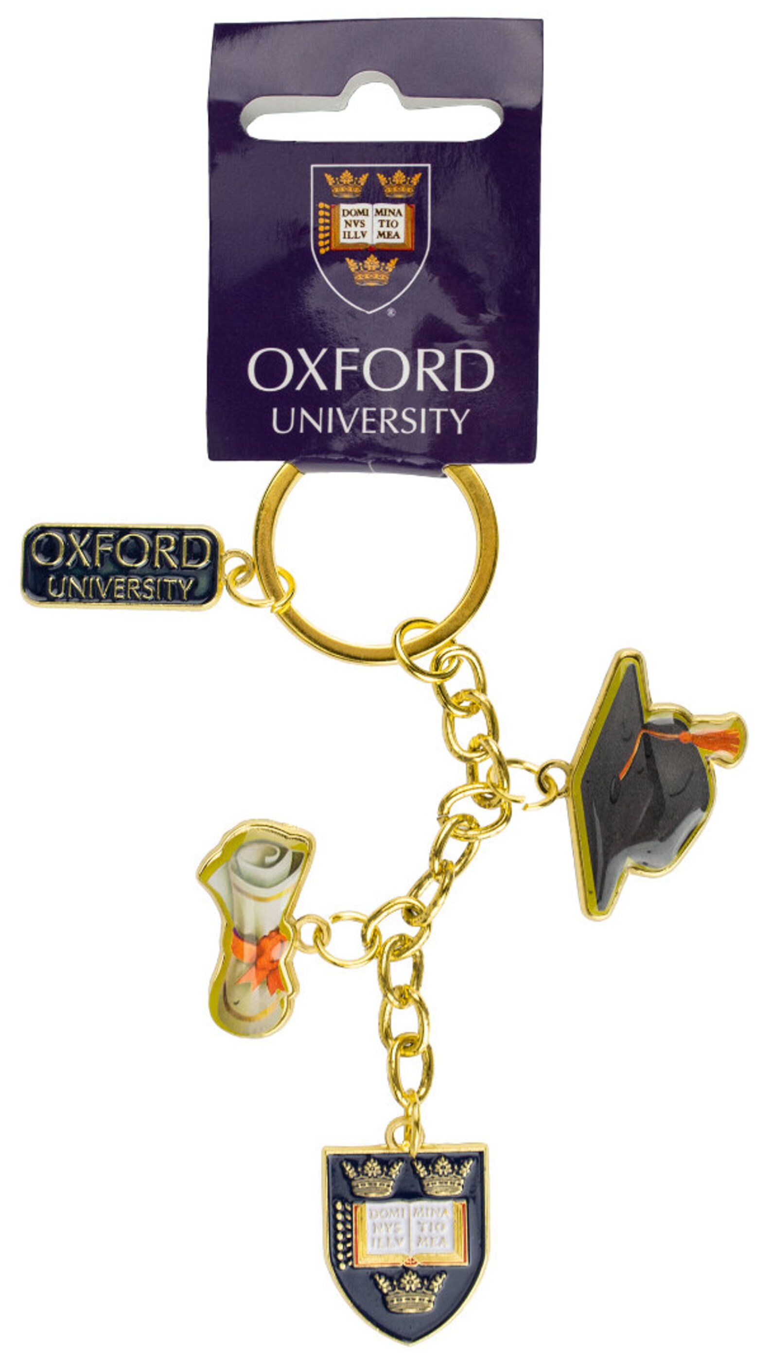 Official Licensed Oxford University Charm Keyring With Scroll Etsy