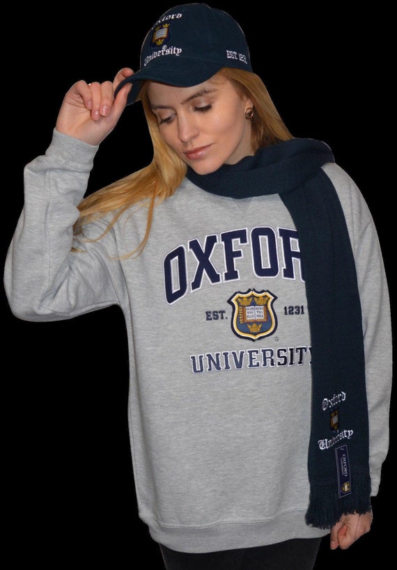 oxford university hoodie grey