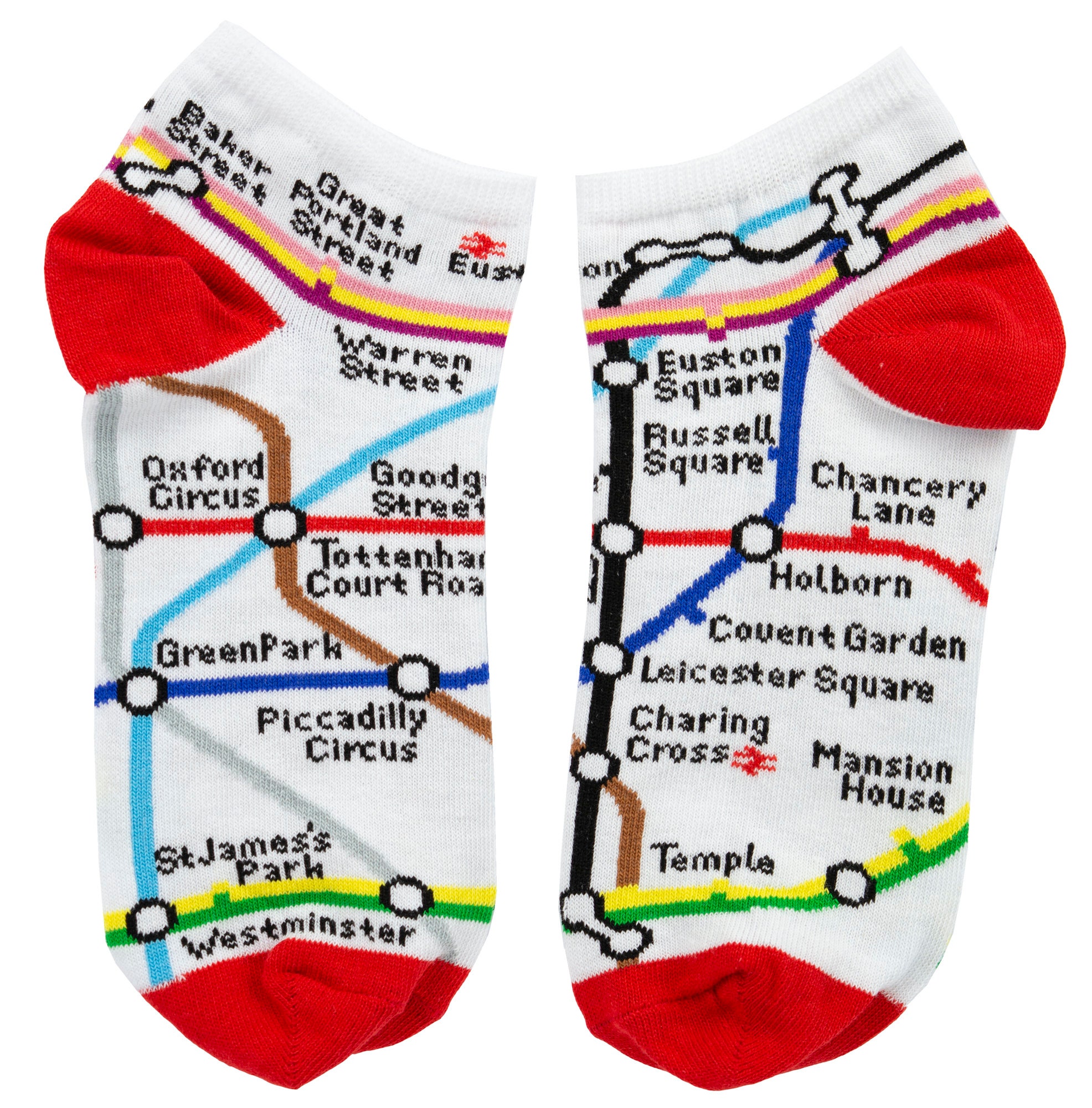 Tfl6310 Licensed London Underground Tube Map Trainer Socks Etsy UK