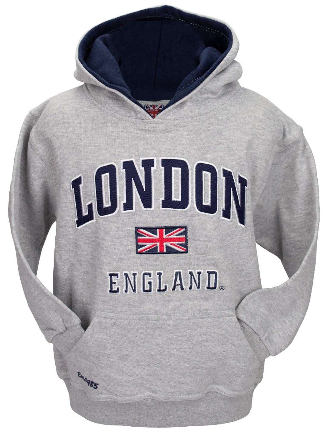 London England Kids Hoodie Hooded Sweatshirt Grey Colour Etsy