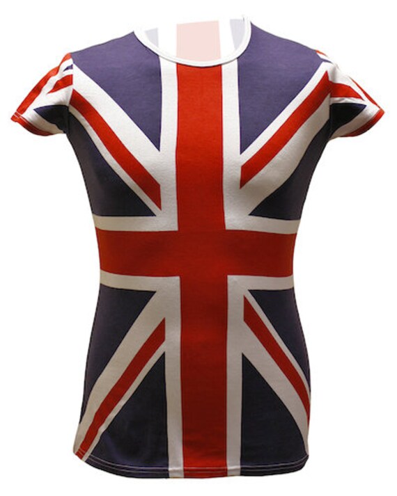 Sf204 Union Jack Allover Print Girls T Shirtsf20430 - Etsy UK