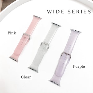 Jelly Glitter 90's Style Apple Watch Bands 38mm/40mm/41mm/42mm/44mm/45mm Size Scrunchie Haven image 3