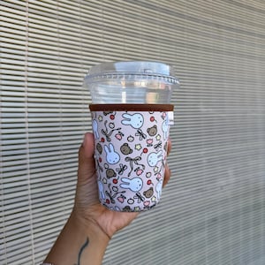 Cup Sleeve Brown Bunny Neoprene Material Coffee Cozies Coffee Cozy Cup Sleeve